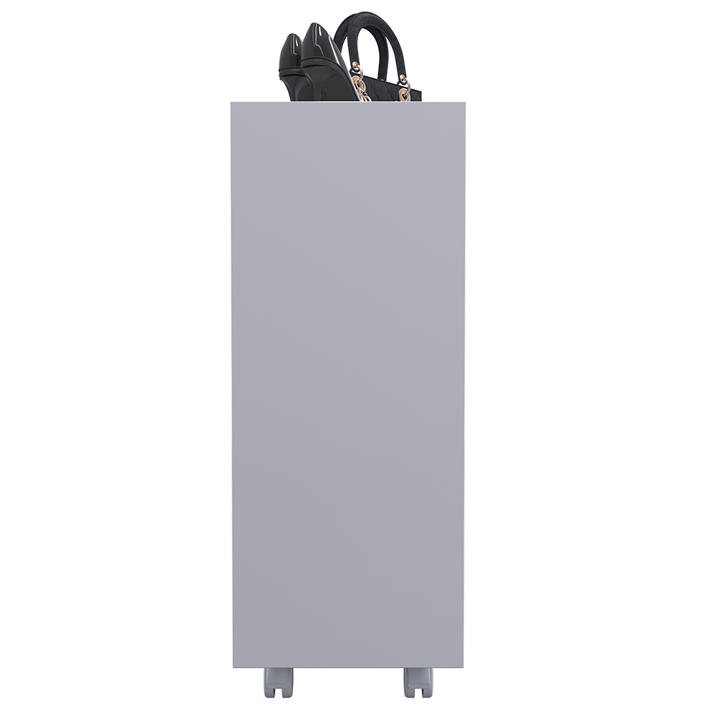 Sapateira Multiuso Organizador Com 03 Prateleiras E Rodízio Pérola L03 Branco - Lyam Decor