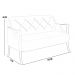 Sofá 02 Lugares Para Sala De Estar Pés Em Madeira 135 cm Coral M03 Linho Chumbo - Lyam Decor