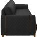 Sofá 02 Lugares Para Sala De Estar Pés Em Madeira 168 cm Flora M03 Couríssimo Preto - Lyam Decor