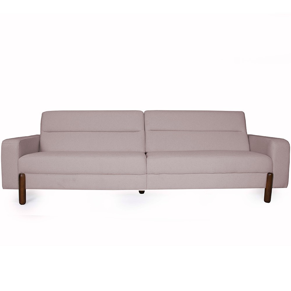 Sofá 02 Lugares Para Sala de Estar Marvin 150 cm D02 Veludo Rosê C-305 - Lyam Decor