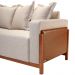 Sofá 03 Lugares Para Sala De Estar 178 cm Khali B04 Linho Bege Couríssimo Whisky - Lyam
