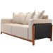 Sofá 03 Lugares Para Sala De Estar 198 cm Khali B04 Linho Bege Couríssimo Preto - Lyam