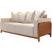 Sofá 03 Lugares Para Sala De Estar 198 cm Khali B04 Linho Bege Couríssimo Whisky - Lyam