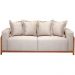 Sofá 03 Lugares Para Sala De Estar 198 cm Khali B04 Linho Bege Couríssimo Whisky - Lyam