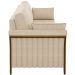 Sofá 03 Lugares Para Sala De Estar Pés Em Madeira 222 cm Stefan M03 Linho Bege - Lyam Decor