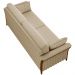 Sofá 03 Lugares Para Sala De Estar Pés Em Madeira 222 cm Stefan M03 Linho Bege Escuro - Lyam Decor