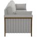 Sofá 03 Lugares Para Sala De Estar Pés Em Madeira 222 cm Stefan M03 Linho Cinza - Lyam Decor