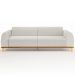 Sofá 03 Lugares Para Sala de Estar Kiev 210 cm D02 Linho Cru C-443 - Lyam Decor