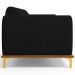 Sofá 03 Lugares Para Sala de Estar Kiev 210 cm D02 Veludo Preto C-300 - Lyam Decor