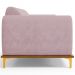 Sofá 03 Lugares Para Sala de Estar Kiev 210 cm D02 Veludo Rosê C-305 - Lyam Decor