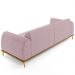 Sofá 03 Lugares Para Sala de Estar Kiev 210 cm D02 Veludo Rosê C-305 - Lyam Decor