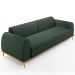 Sofá 03 Lugares Para Sala de Estar Kiev 230 cm D02 Linho Verde Musgo C-117 - Lyam Decor