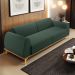 Sofá 03 Lugares Para Sala de Estar Kiev 230 cm D02 Linho Verde Musgo C-117 - Lyam Decor