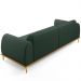 Sofá 03 Lugares Para Sala de Estar Kiev 230 cm D02 Linho Verde Musgo C-117 - Lyam Decor