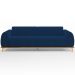 Sofá 03 Lugares Para Sala de Estar Kiev 230 cm D02 Veludo Azul Marinho C-304 - Lyam Decor