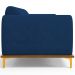 Sofá 03 Lugares Para Sala de Estar Kiev 230 cm D02 Veludo Azul Marinho C-304 - Lyam Decor