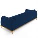 Sofá 03 Lugares Para Sala de Estar Kiev 230 cm D02 Veludo Azul Marinho C-304 - Lyam Decor