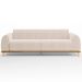 Sofá 03 Lugares Para Sala de Estar Kiev 230 cm D02 Veludo Bege C-309 - Lyam Decor