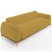 Sofá 03 Lugares Para Sala de Estar Kiev 230 cm D02 Veludo Mostarda C-260 - Lyam Decor