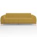 Sofá 03 Lugares Para Sala de Estar Kiev 230 cm D02 Veludo Mostarda C-260 - Lyam Decor