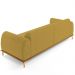 Sofá 03 Lugares Para Sala de Estar Kiev 230 cm D02 Veludo Mostarda C-260 - Lyam Decor