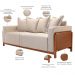 Sofá 04 Lugares Para Sala De Estar 238 cm Khali B04 Linho Bege Couríssimo Whisky - Lyam
