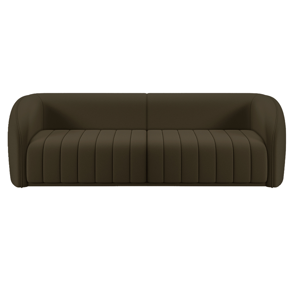 Sofá 04 Lugares Para Sala De Estar 252 cm Lazio M03 Veludo Marrom - Lyam Decor