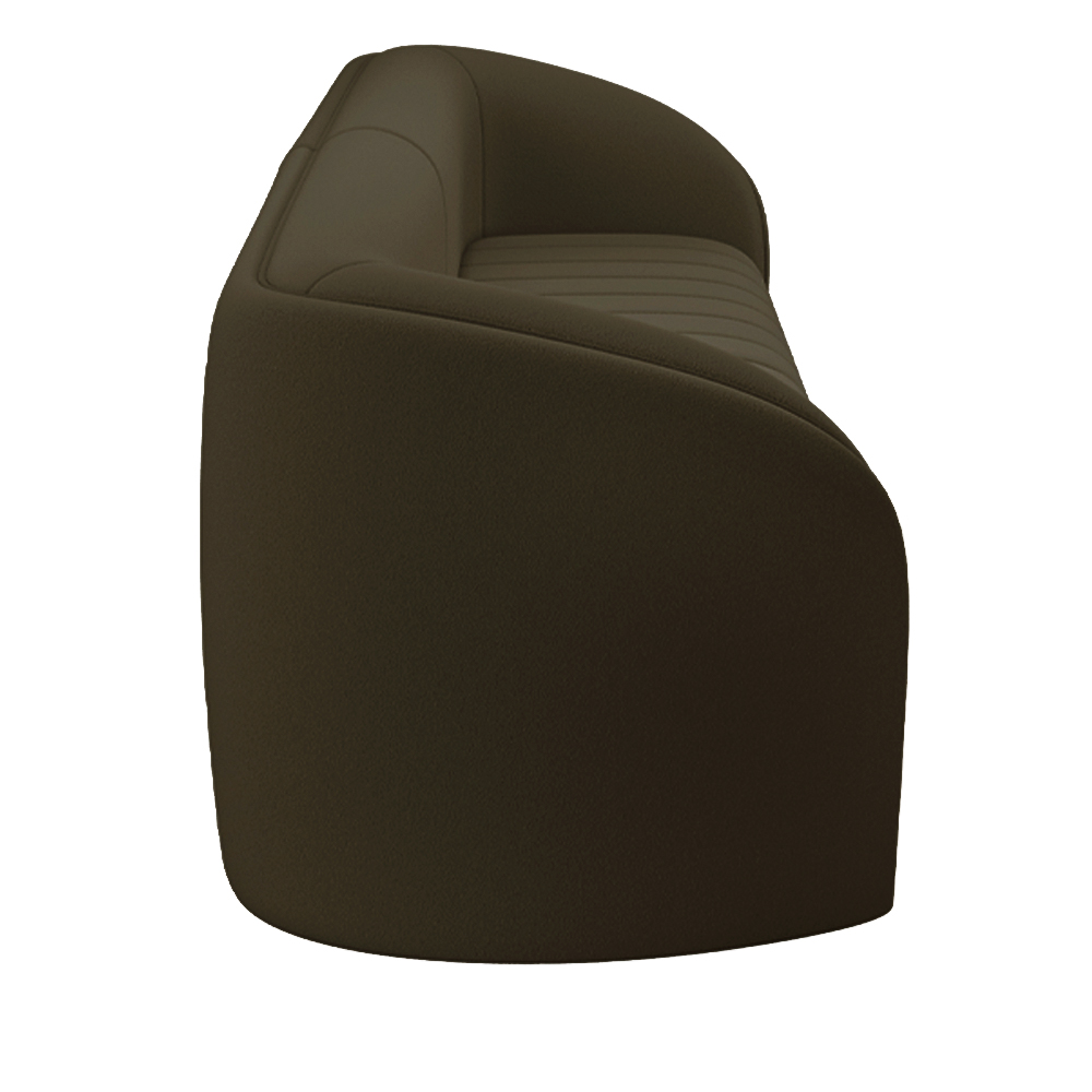 Sofá 04 Lugares Para Sala De Estar 252 cm Lazio M03 Veludo Marrom - Lyam Decor
