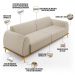 Sofá 04 Lugares Para Sala de Estar Kiev 260 cm D02 Linho Bege C-107 - Lyam Decor