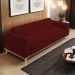 Sofá 04 Lugares Para Sala de Estar Kiev 260 cm D02 Veludo Marsala C-278 - Lyam Decor