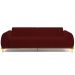 Sofá 04 Lugares Para Sala de Estar Kiev 260 cm D02 Veludo Marsala C-278 - Lyam Decor