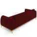 Sofá 04 Lugares Para Sala de Estar Kiev 260 cm D02 Veludo Marsala C-278 - Lyam Decor