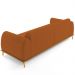 Sofá 04 Lugares Para Sala de Estar Kiev 260 cm D02 Veludo Telha C-262 - Lyam Decor