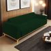 Sofá 04 Lugares Para Sala de Estar Kiev 260 cm D02 Veludo Verde Musgo C-303 - Lyam Decor