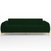 Sofá 04 Lugares Para Sala de Estar Kiev 260 cm D02 Veludo Verde Musgo C-303 - Lyam Decor