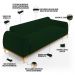 Sofá 04 Lugares Para Sala de Estar Kiev 260 cm D02 Veludo Verde Musgo C-303 - Lyam Decor
