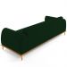 Sofá 04 Lugares Para Sala de Estar Kiev 260 cm D02 Veludo Verde Musgo C-303 - Lyam Decor