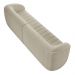 Sofá 05 Lugares Para Sala De Estar 332 cm Lazio M03 Bouclê Bege - Lyam Decor