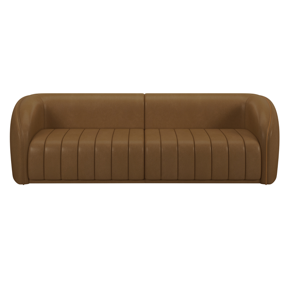 Sofá 05 Lugares Para Sala De Estar 332 cm Lazio M03 Couríssimo Whisky - Lyam Decor