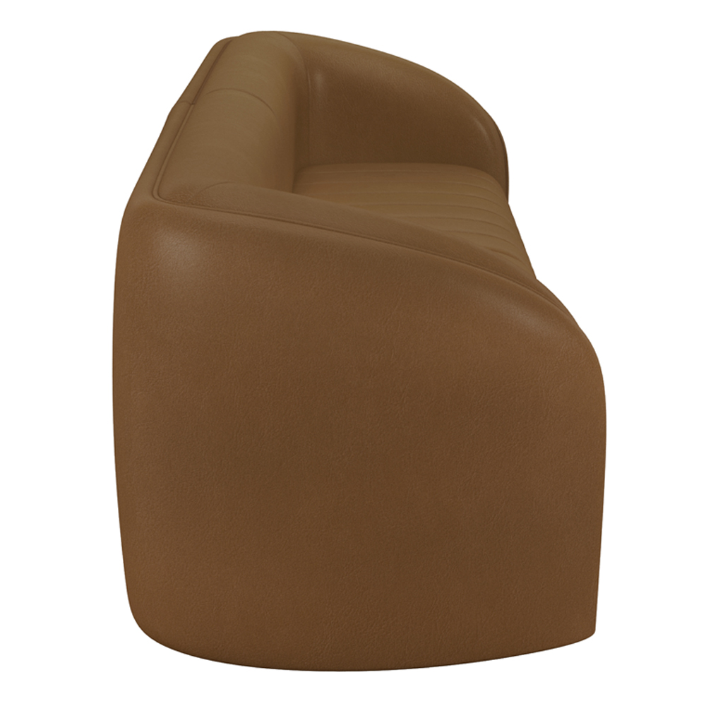 Sofá 05 Lugares Para Sala De Estar 332 cm Lazio M03 Couríssimo Whisky - Lyam Decor