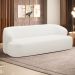 Sofá 2 Lugares Curvo Orgânico Para Sala Living 150cm Barolo L06 Bouclê Branco - Lyam Decor