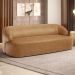 Sofá 2 Lugares Curvo Orgânico Para Sala Living 150cm Barolo L06 Couríssimo Camel - Lyam Decor