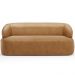Sofá 2 Lugares Curvo Orgânico Para Sala Living 150cm Barolo L06 Couríssimo Camel - Lyam Decor