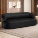 Sofá 2 Lugares Curvo Orgânico Para Sala Living 150cm Barolo L06 Couríssimo Preto - Lyam Decor