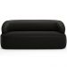 Sofá 2 Lugares Curvo Orgânico Para Sala Living 150cm Barolo L06 Couríssimo Preto - Lyam Decor