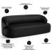 Sofá 2 Lugares Curvo Orgânico Para Sala Living 150cm Barolo L06 Couríssimo Preto - Lyam Decor