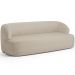 Sofá 2 Lugares Curvo Orgânico Para Sala Living 150cm Barolo L06 Linho Bege Escuro - Lyam Decor