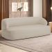 Sofá 2 Lugares Curvo Orgânico Para Sala Living 150cm Barolo L06 Linho Bege Escuro - Lyam Decor