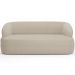 Sofá 2 Lugares Curvo Orgânico Para Sala Living 150cm Barolo L06 Linho Bege Escuro - Lyam Decor