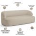 Sofá 2 Lugares Curvo Orgânico Para Sala Living 150cm Barolo L06 Linho Bege Escuro - Lyam Decor